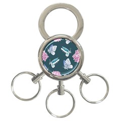 Butterfly Pattern Dead Death Rose 3-ring Key Chain by Ravend