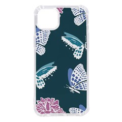 Butterfly Pattern Dead Death Rose Iphone 14 Plus Tpu Uv Print Case by Ravend