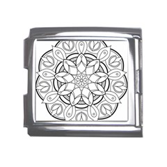 Mandala Drawing Dyes Page Mega Link Italian Charm (18mm)