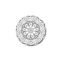 Mandala Drawing Dyes Page Golf Ball Marker (10 Pack)