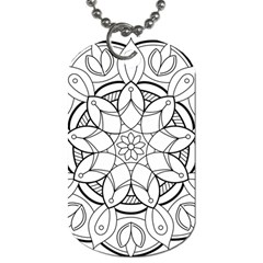 Mandala Drawing Dyes Page Dog Tag (two Sides)