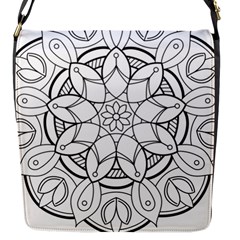 Mandala Drawing Dyes Page Flap Closure Messenger Bag (s)