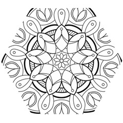 Mandala Drawing Dyes Page Wooden Puzzle Hexagon