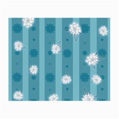 Gardenia Flowers White Blue Small Glasses Cloth (2 Sides) by Ravend