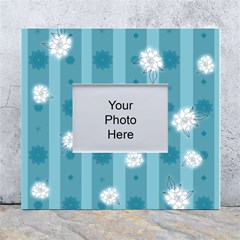 Gardenia Flowers White Blue White Wall Photo Frame 5  X 7 