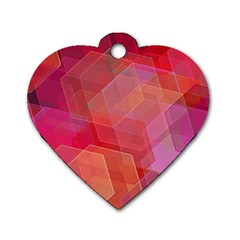 Abstract Background Texture Pattern Dog Tag Heart (two Sides)