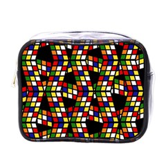 Graphic Pattern Rubiks Cube Cubes Mini Toiletries Bag (one Side)