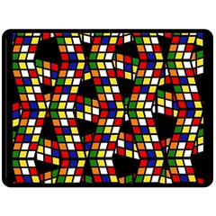 Graphic Pattern Rubiks Cube Cubes Fleece Blanket (large)