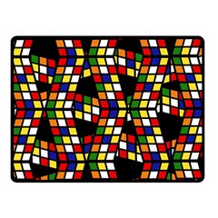 Graphic Pattern Rubiks Cube Cubes Fleece Blanket (small)