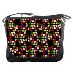 Graphic Pattern Rubiks Cube Cubes Messenger Bag by Ravend