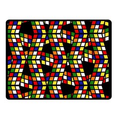 Graphic Pattern Rubiks Cube Cubes Two Sides Fleece Blanket (small)