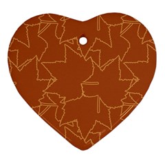 Autumn Leaves Repeat Pattern Ornament (heart)