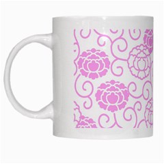 Peony Asia Spring Flowers Natural White Mug by Ravend