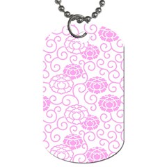 Peony Asia Spring Flowers Natural Dog Tag (two Sides) by Ravend