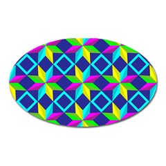 Pattern Star Abstract Background Oval Magnet