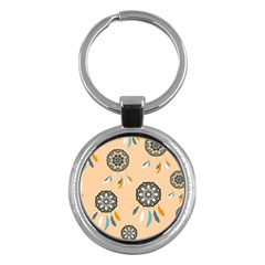 Dreamcatcher Pattern Pen Background Key Chain (round)