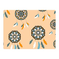 Dreamcatcher Pattern Pen Background Two Sides Premium Plush Fleece Blanket (mini)