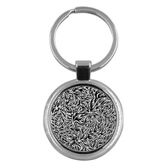 Flames Fire Pattern Digital Art Key Chain (round)