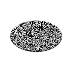 Flames Fire Pattern Digital Art Sticker Oval (100 pack)