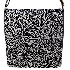 Flames Fire Pattern Digital Art Flap Closure Messenger Bag (s) by Ravend