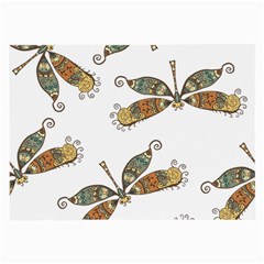 Pattern Dragonfly Background Large Glasses Cloth (2 Sides)