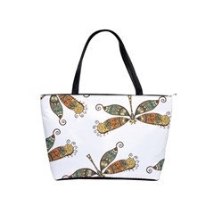 Pattern Dragonfly Background Classic Shoulder Handbag by Ravend