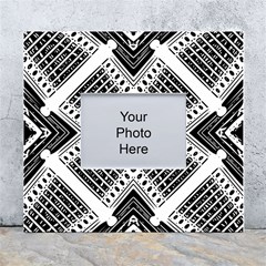 Pattern Tile Repeating Geometric White Wall Photo Frame 5  X 7 