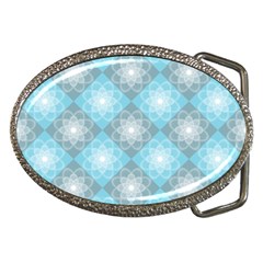 White Light Blue Gray Tile Belt Buckles by Ravend