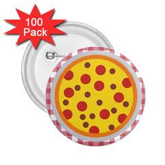 Pizza Table Pepperoni Sausage 2 25  Buttons (100 Pack)  by Ravend