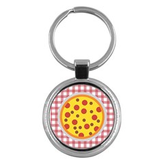 Pizza Table Pepperoni Sausage Key Chain (round) by Ravend