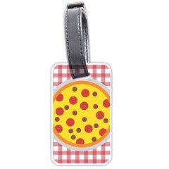 Pizza Table Pepperoni Sausage Luggage Tag (one Side)