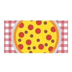 Pizza Table Pepperoni Sausage Satin Wrap 35  X 70  by Ravend