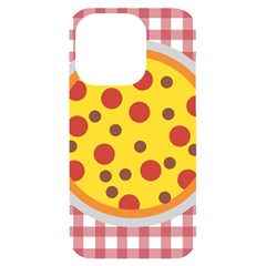 Pizza Table Pepperoni Sausage Iphone 14 Pro Black Uv Print Case by Ravend