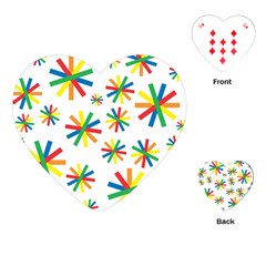 Celebrate Pattern Colorful Design Playing Cards Single Design (heart)