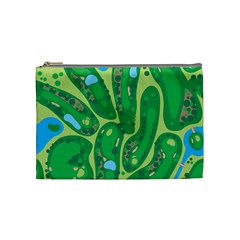 Golf Course Par Golf Course Green Cosmetic Bag (medium)