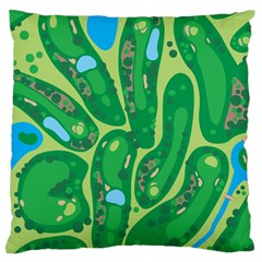 Golf Course Par Golf Course Green Large Cushion Case (one Side)