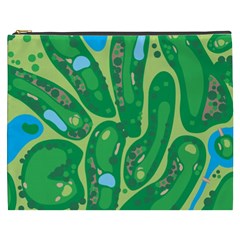 Golf Course Par Golf Course Green Cosmetic Bag (xxxl) by Ravend