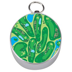 Golf Course Par Golf Course Green Silver Compasses