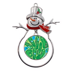 Golf Course Par Golf Course Green Metal Snowman Ornament by Ravend