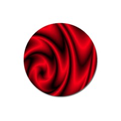 Background Red Color Swirl Magnet 3  (round) by Ravend