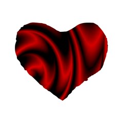 Background Red Color Swirl Standard 16  Premium Heart Shape Cushions