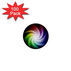 Rainbow Swirl Twirl 1  Mini Buttons (100 Pack) 