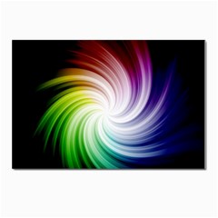 Rainbow Swirl Twirl Postcards 5  X 7  (pkg Of 10) by Ravend