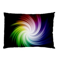 Rainbow Swirl Twirl Pillow Case (two Sides)