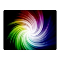 Rainbow Swirl Twirl Two Sides Premium Plush Fleece Blanket (mini)