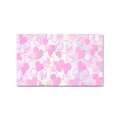 Valentine Background Hearts Bokeh Sticker Rectangular (100 Pack)