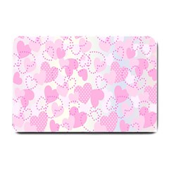 Valentine Background Hearts Bokeh Small Doormat by Ravend