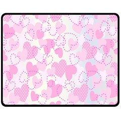 Valentine Background Hearts Bokeh Fleece Blanket (medium)