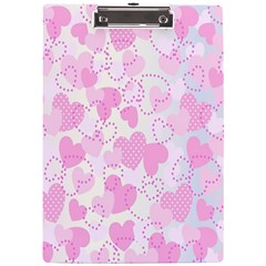 Valentine Background Hearts Bokeh A4 Acrylic Clipboard by Ravend