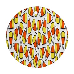 Candy Corn Halloween Candy Candies Ornament (round)